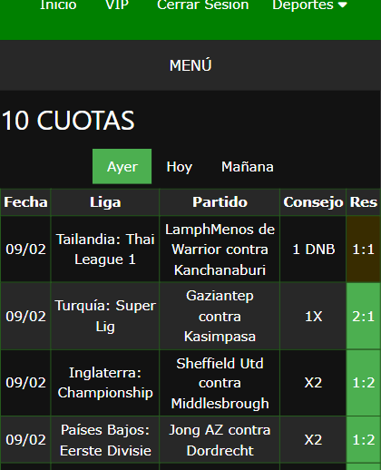 boleto de apuesta vip ganada